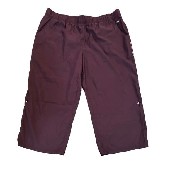 Athletic Works Women's Dark Purple Elastic Waist Capri Pants Size 2X (18W/20W) - Picture 1 of 11
